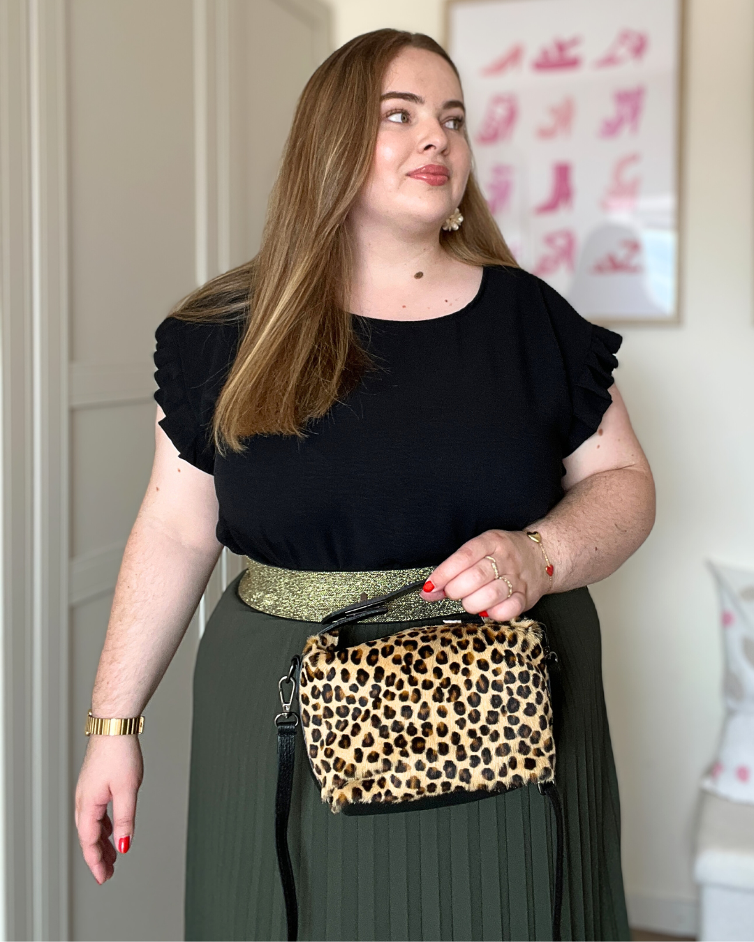 Sac en cuir léopard