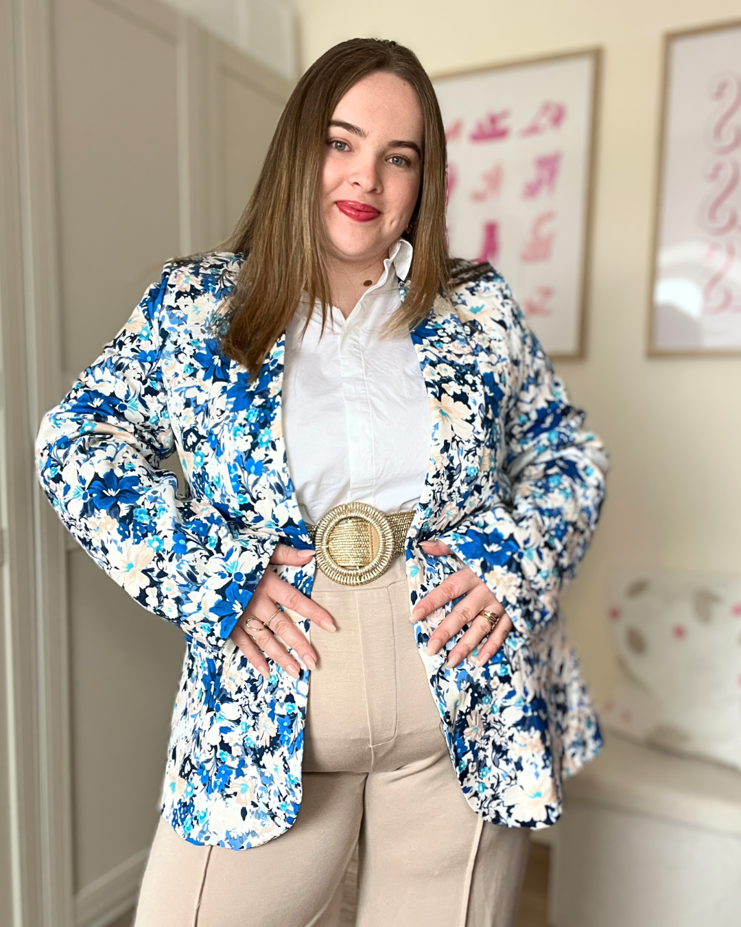 Blazer imprimé bleu