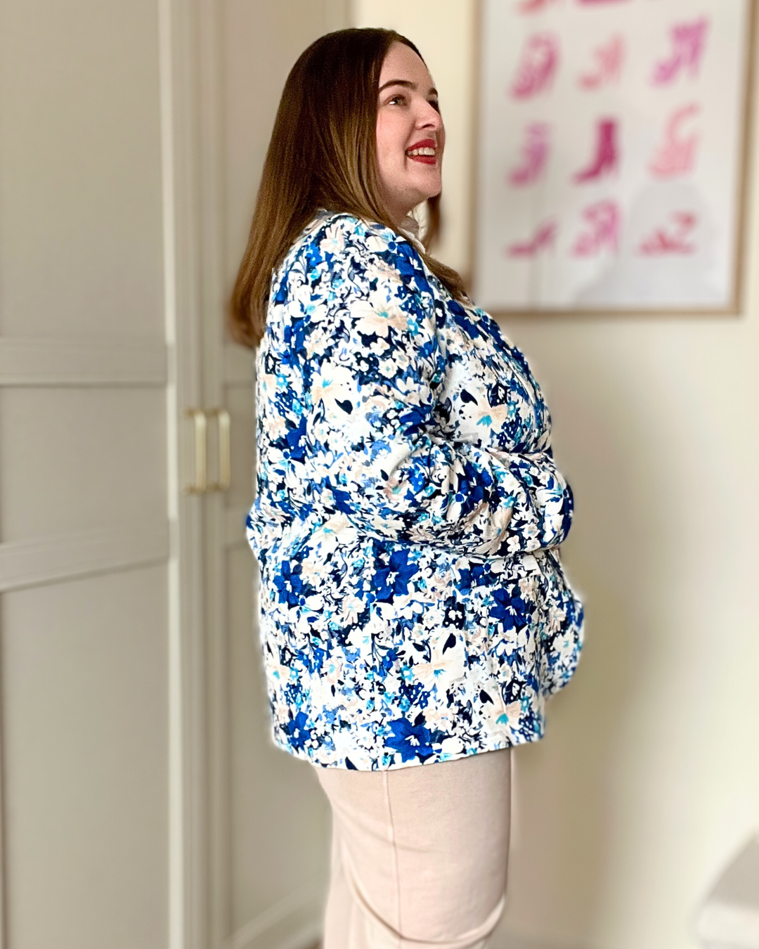 Blazer imprimé bleu