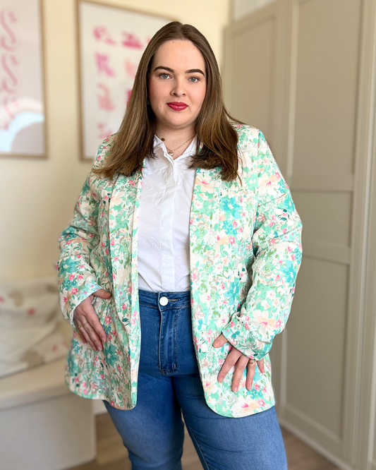Blazer imprimé vert