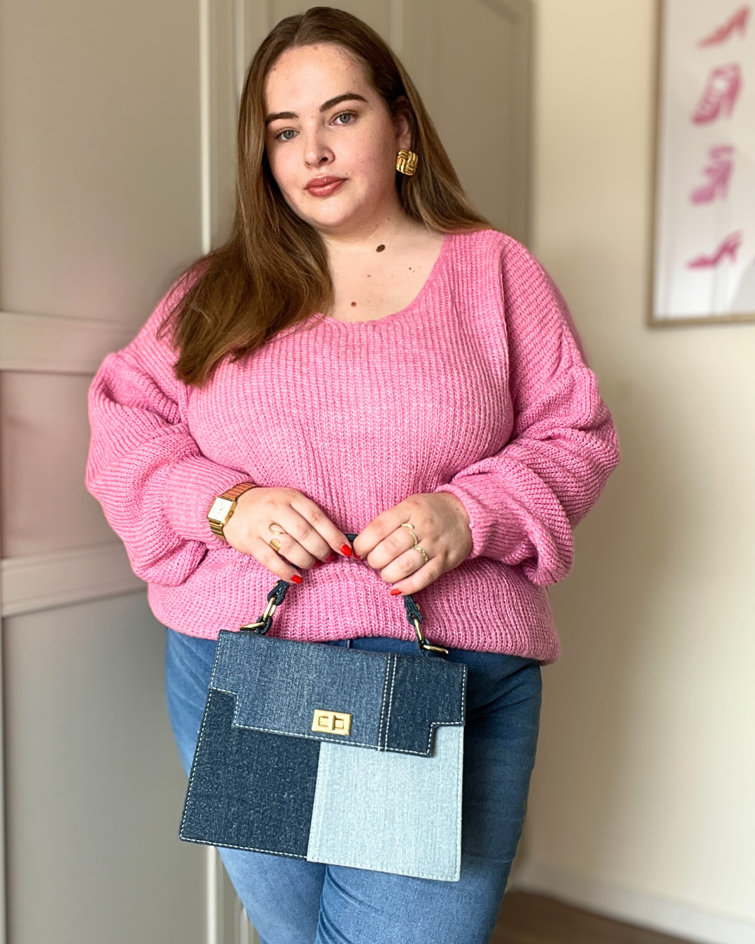 Sac en jean patchwork