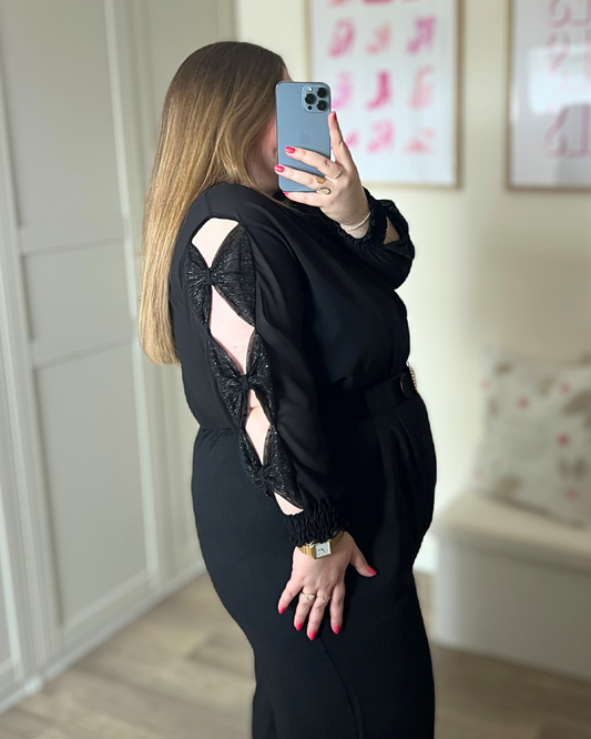 Blouse noeuds noir