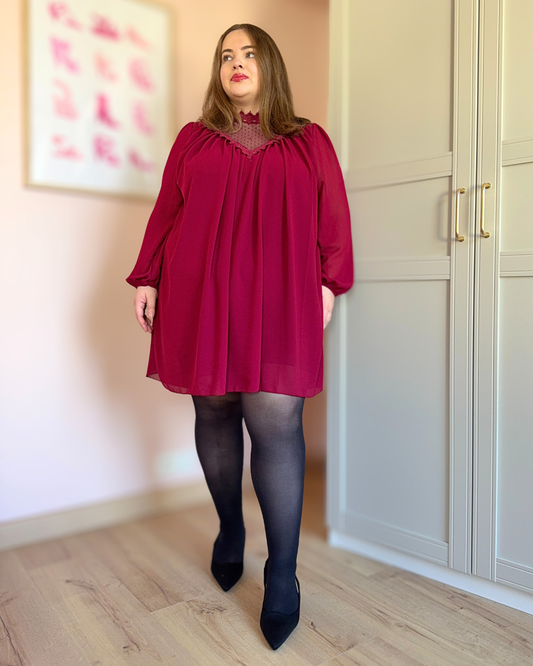 Robe courte bordeaux