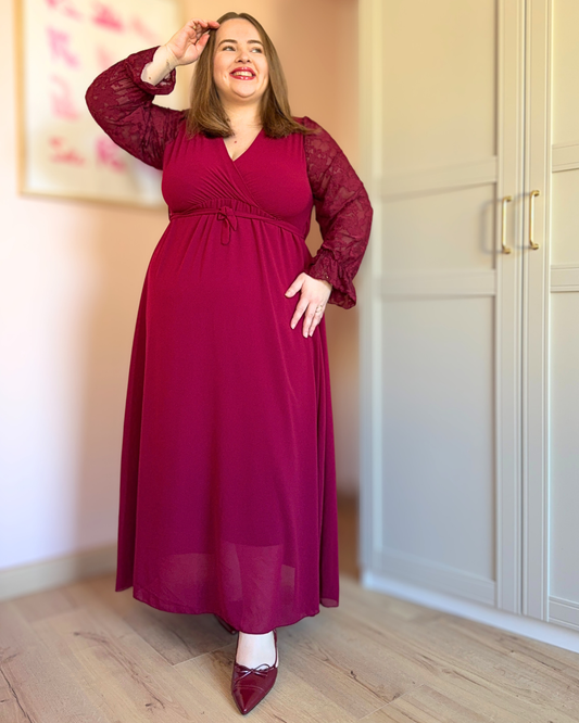 Robe longue bordeaux