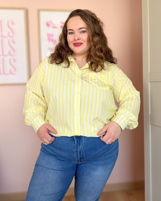 Chemise rayée jaune